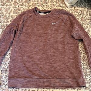 Nike Heathered Mauve/Purple Athletic Crewneck Sweatshirt women’s medium